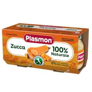 Confezione da 2 vasetti di omogeneizzato di zucca Plasmon per neonati