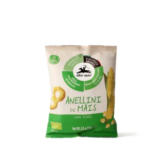 Confezione sacchetto da 15g di Alce Nero Anelli di Mais biologici