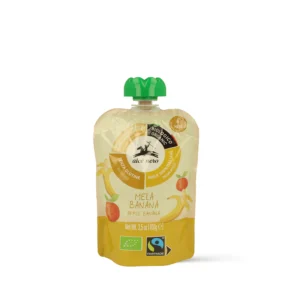 Confezione pouch da 100g di Alce Nero Purea Bio Mela e Banana