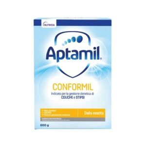 Confezione da 600g di Aptamil Conformil alimento in polvere per lattanti anti-colica e anti-stipsi