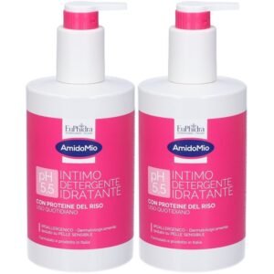 Flacone grande da 500ml con erogatore di EuPhidra AmidoMio Detergente Intimo Formato Speciale Promo