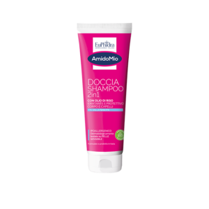 Flacone da 250ml di Doccia Shampoo 2 in 1 Delicato Euphidra AmidoMio per corpo e capelli