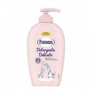 Flacone da 250ml di detergente delicato mani e viso Fissan per neonati con erogatore a pompa