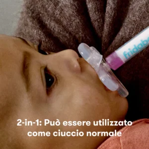 Dispenser per medicine a ciuccio MediFrida di Frida Baby con siringa graduata