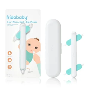 prodotto essenziale Picker 3-in-1 Frida Baby azzurro per la pulizia di naso orecchie unghie e ombelico