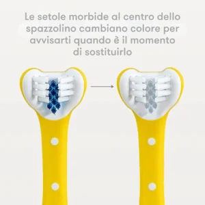 Spazzolino triangolare blu Frida Baby a 3 facce per bambini da 2 anni in su