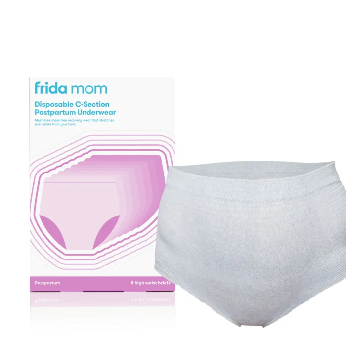 Confezione di intimo monouso a vita alta Frida Mom da 8 pezzi per post parto cesareo