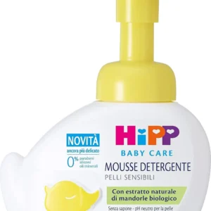 Flacone a forma di paperella da 250ml di HiPP Baby Mousse Detergente viso e mani