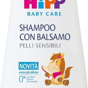 Flacone da 200ml di HiPP Baby Shampoo e Balsamo 2 in 1 Districante per la cura dei capelli dei bambini