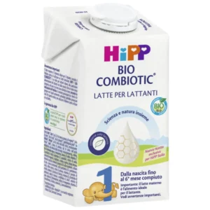 Bottiglia da 500ml di latte per lattanti liquido biologico HiPP Bio Combiotic 1 dalla nascita