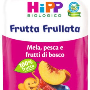Confezione Squeeze Frutta Frullata HiPP Mela Pesca e Frutti di Bosco da 90g