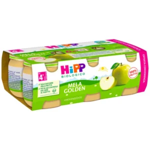 Confezione multipack da 6 vasetti di HiPP omogeneizzato biologico alla mela Golden per lo svezzamento