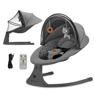 Sdraietta elettrica Kinderkraft Lumi Grigio Scuro con funzione dondolo