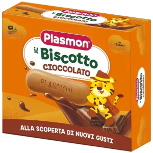 Confezione da 320g di biscotti Plasmon al cioccolato per bambini dal dodicesimo mese