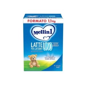 Confezione formato convenienza da 1,1 kg di latte per lattanti in polvere Mellin 1 dalla nascita