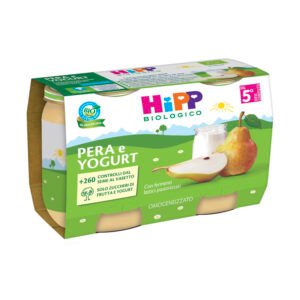 Confezione multipack Omogeneizzato Biologico HiPP Pera e Yogurt 2 vasetti da 125g