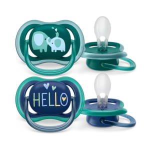 Coppia di succhietti Philips Avent Ultra Air 18m+ con custodia di sterilizzazione