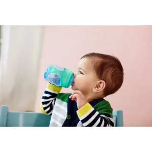 Tazza con beccuccio morbido inclinato e manici antiscivolo Philips Avent da 200ml azzurra