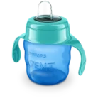 Tazza con beccuccio morbido inclinato e manici antiscivolo Philips Avent da 200ml azzurra