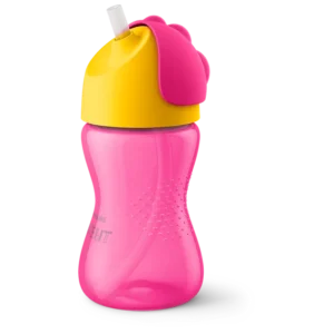 Tazza con cannuccia curva anti-goccia Philips Avent da 300ml per bambina