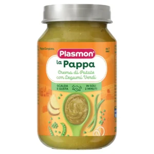 Vasetto di pappa pronta crema di patate con legumi verdi Plasmon da 200g