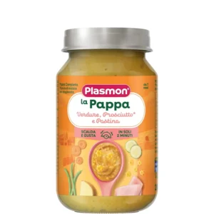 Vasetto da 200g di pappa pronta con verdure, prosciutto e pastina Plasmon