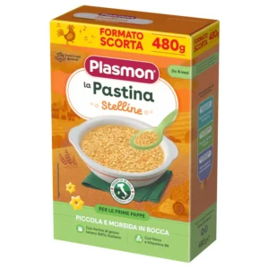 Confezione Pastina Stelline Plasmon 480g per pappe neonati