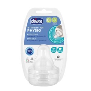 Set di 2 tettarelle Chicco Perfect 5 in silicone a flusso lento per neonati 0 mesi più