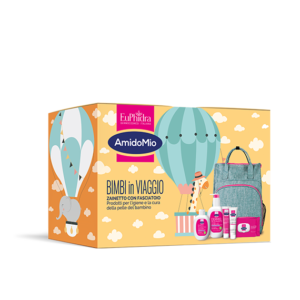cofanetto bimbi in viaggio Zainetto mamma con fasciatoio e 5 prodotti igiene neonato EuPhidra AmidoMio