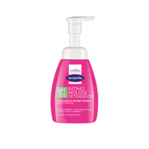 Flacone da 250ml con erogatore a pompa di EuPhidra Intimo Mousse Detergente