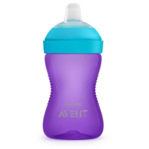 Tazza di apprendimento Philips Avent da 300ml rosa con beccuccio morbido in silicone
