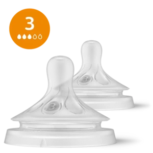 Coppia di tettarelle Philips Avent Natural 3.0 per neonati da 1 mese flusso 3