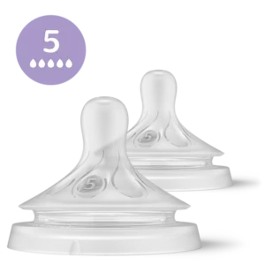 Coppia di tettarelle Philips Avent Natural 3.0 per bambini da 6 mesi flusso 5