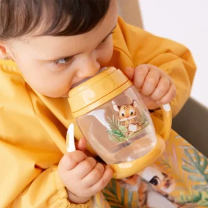 Tazza apprendimento Kiokids tigre arancione con manici da 270ml per bambini dai 6 mesi