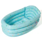 Kiokids, Vaschetta Gonfiabile, Bagnetto Viaggio, Vasca Neonato Portatile, Kiokids Azzurro, Accessori Bagnetto, Vaschetta Salvaspazio