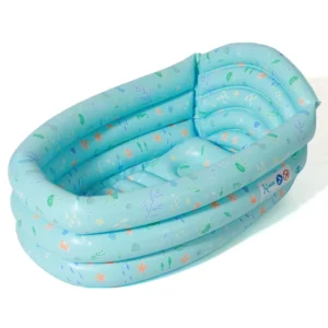 Kiokids, Vaschetta Gonfiabile, Bagnetto Viaggio, Vasca Neonato Portatile, Kiokids Azzurro, Accessori Bagnetto, Vaschetta Salvaspazio