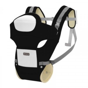 Marsupio Aziamor New Kangaroo Nero 0-15kg posizioni fronte mamma e fronte strada