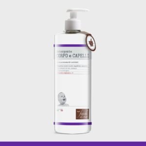 Flacone da 750ml di Fiocchi di Riso Detergente Corpo e Capelli Neutro senza profumo con dispenser
