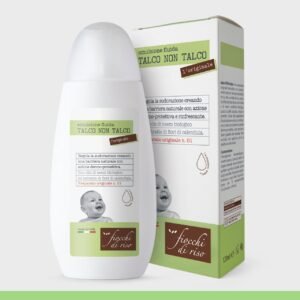 Flacone da 240ml di Fiocchi di Riso Emulsione Fluida Talco Non Talco regolatore sudore