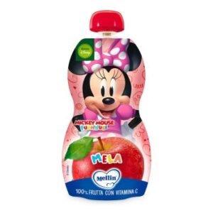 Bustina pouch spremibile da 110g di purea di mela Mellin linea Disney Minnie