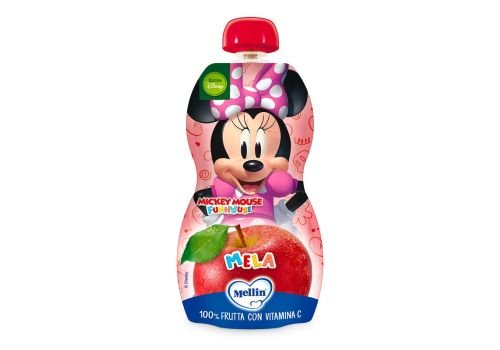 mellin-pouch-disney-mickey-mouse-purea-mela-110g. Bustina pouch spremibile da 110g di purea di mela Mellin linea Disney Minnie